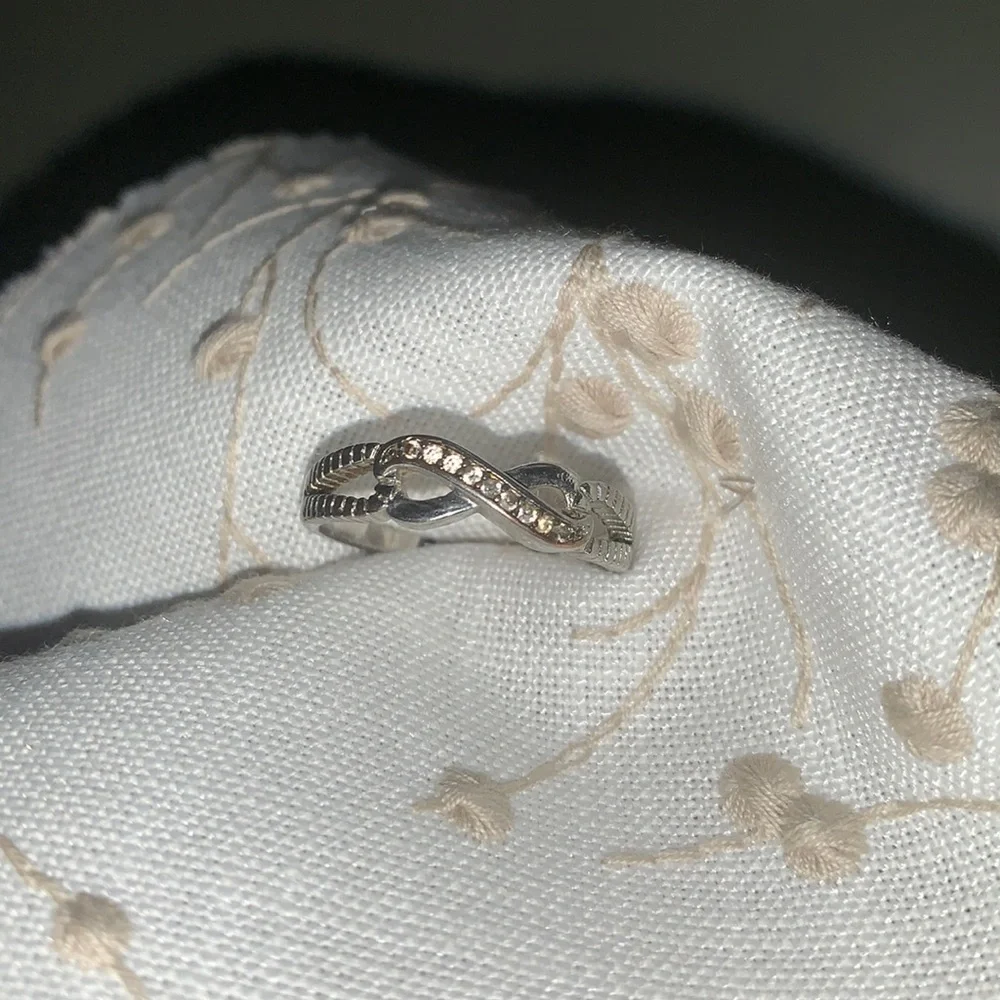 (2for$30)Zircon Infinity Ring - Picture 1 of 4